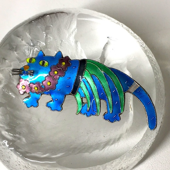 🖤ZARAH cloisonné sterling silver brooch - Picture 1 of 10